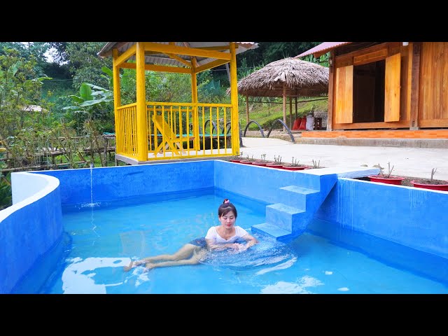 Make Relaxing Wooden Chair For Cabin - Swimming Pool Bath, OFF GRID FARM - My Bushcraft / Nhất