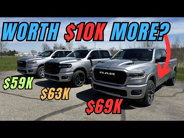 2025 Ram 1500 Big Horn level 1 vs Level 2 vs Laramie worth $10k more? Full trim comparison review