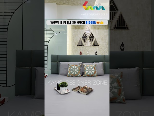 Transform your bedroom into a serene sanctuary with KAMS design zone.  #kamsdesignerzone #homedesign