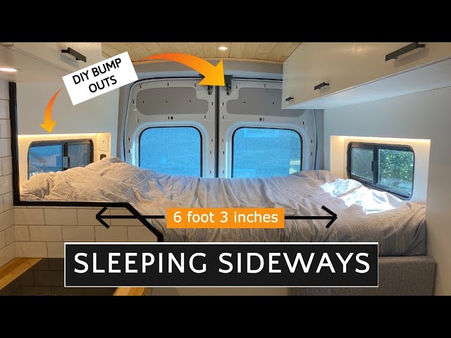 HOW TO SLEEP SIDEWAYS IN A VAN WITHOUT FLARES | DIY BUMPOUTS