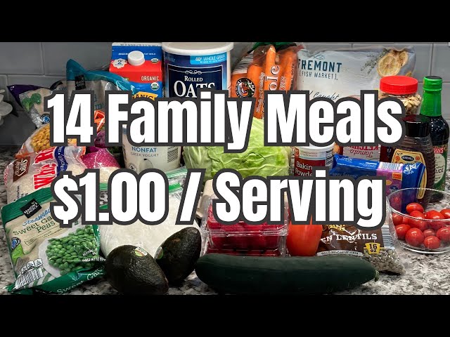 14 Family Meals for $65 | Feeding 4 People with More Whole Foods for Less than $10 A Day