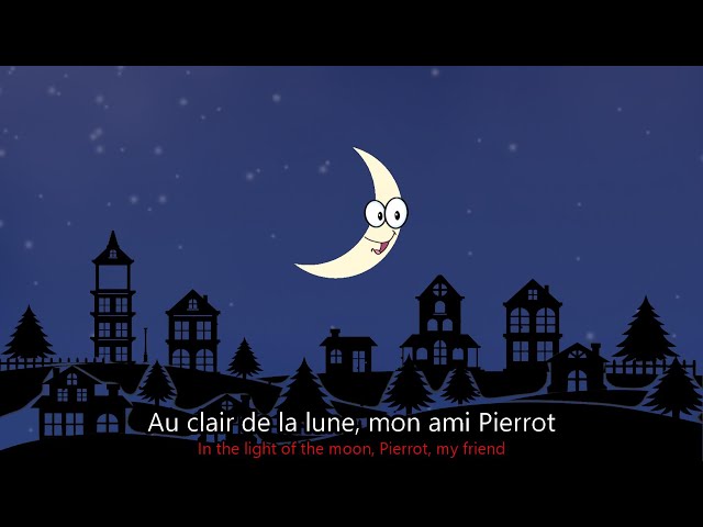 ♫ Au Clair de la Lune ♫ French Popular Song ♫ Nursery Rhyme in French ♫ Learn French ♫