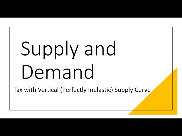 Supply and Demand: Tax with Vertical (Perfectly Inelastic) Supply Curve