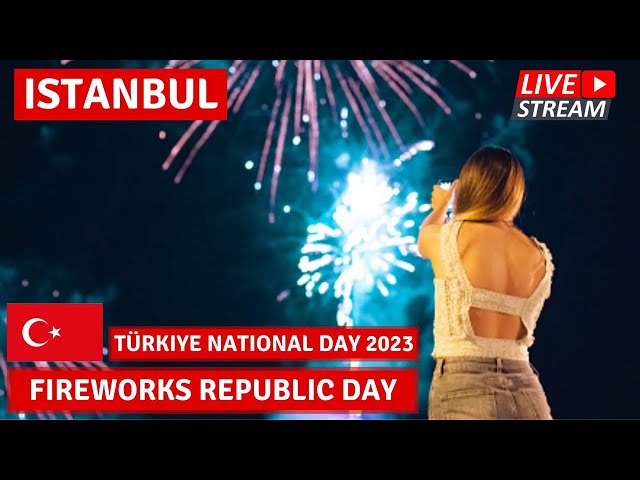 🇹🇷Live Istanbul Fireworks 29 Ekim Republic Day Cumhuriyet Bayramı Walking Tour|4k 60fps
