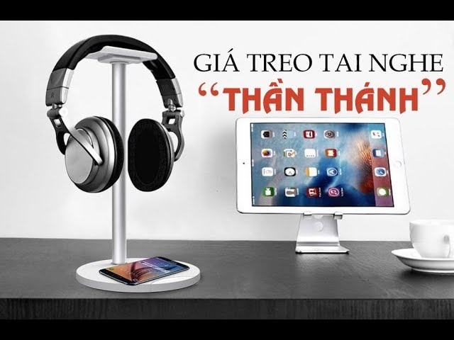 Giá treo Tai nghe độc nhất vô nhị I New Bee Headphone Stand kiêm sạc không dây