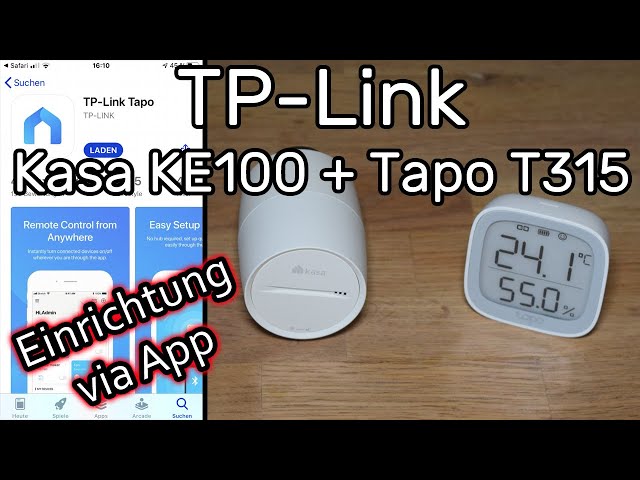 TP-Link Kasa KE100 Thermostat mit Tapo Temperaturmonitor T315 verbinden + Fensterkontaktsensor T110