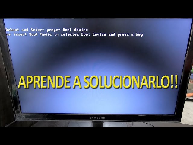 Reboot and Select proper Boot device | Solución
