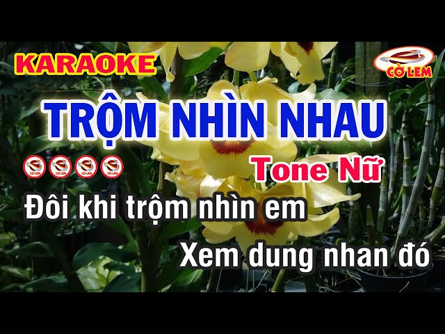 Trộm Nhìn Nhau Karaoke | Tone Nữ | Dễ Hát | Nhạc Sống Kiều Nương  | 2022
