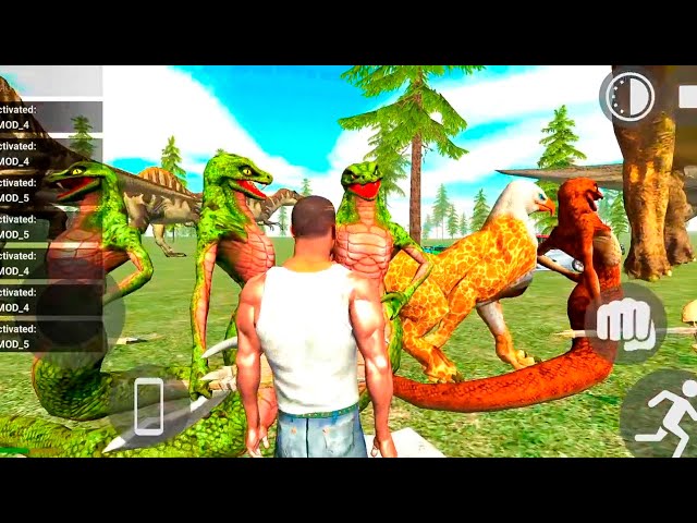 Snake Monster and Dinosaurs Dancing in Jurassic park Indian bike driving 3d #indianbikedriving3d