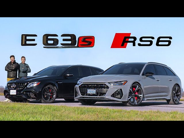 2021 Audi RS6 vs Mercedes-AMG E63S // DRAG RACE, ROLL RACE & Track Review