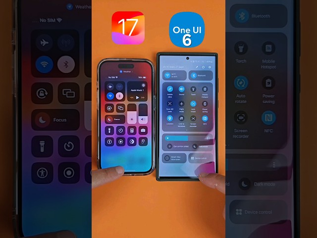 One UI 6 Beta 5 Animations In Slow-Mo 240fps vs iOS 17