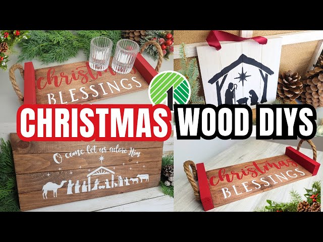 DIY Christmas WOOD Crafts on a BUDGET | SIMPLE Nativity DIYS 2023