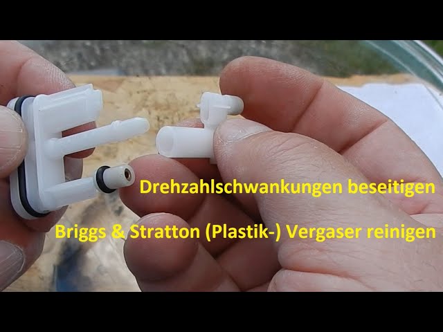 Drehzahlschwankungen Rasenmäher / Briggs & Stratton Plastik- Vergaser reinigen