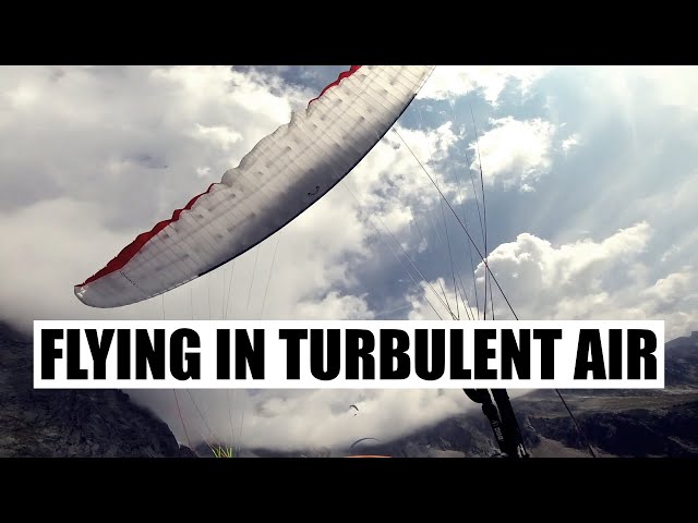 Flying in turbulent air on a paraglider