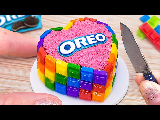 Yummy Oreo Pink Cake ❤️ Decorate Deliciou Miniature Cakes With KitKat Chocolate 🌈 Sweet Little Cakes