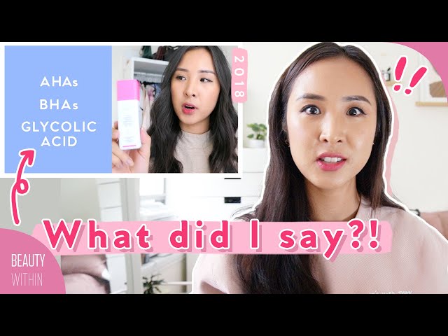 😮 Reacting To Our Viral 'Skincare DO NOT MIX' video (cringe + updated info!): Vit C, AHA, BHA & More