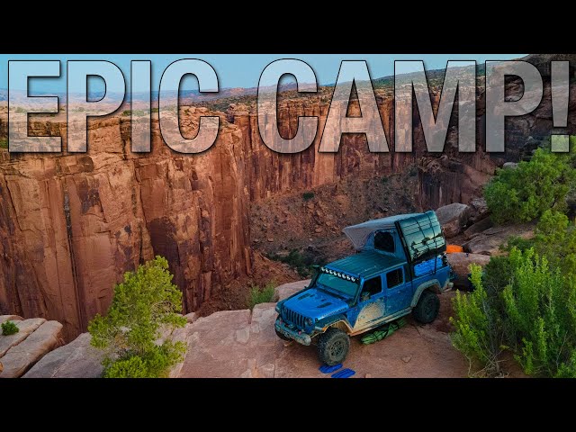 Finding EPIC CAMP - After a great day running trails in Moab Utah - Poison Spider and Golden Spike