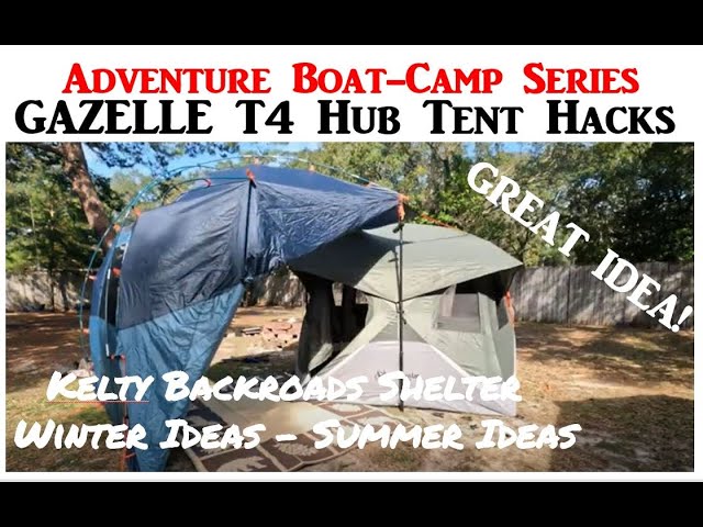 BEST Hack for Gazelle T4 Hub Tent - Kelty Backroads Shelter Combo, Winter Hack, Summer Hack