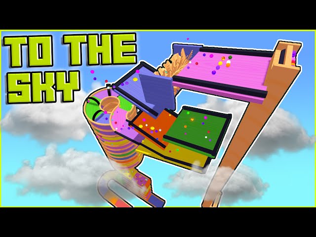 Making A Marble Run Go Through The Roof Into The Heavens! - Marble World Gameplay