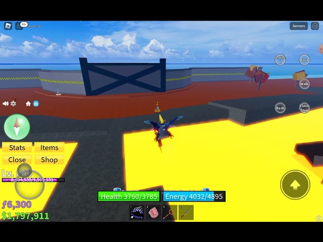 Rubber fruit mastery level 196 in Blox Fruits