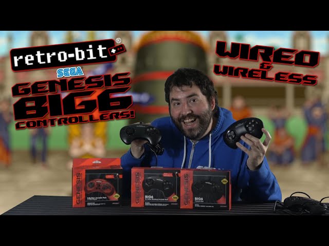 RetroBit Big 6 Sega Genesis Controller (Wired & Wireless) - Adam Koralik