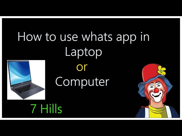 How to use whatsapp in computer