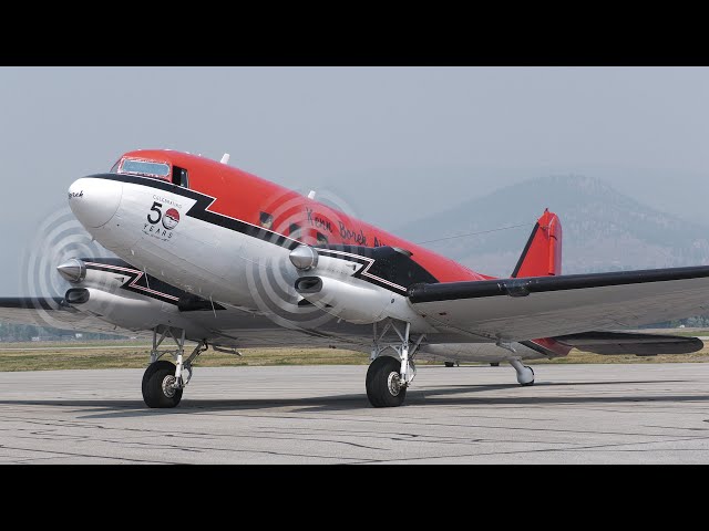 Kenn Borek Air - Basler BT-67 (Turbine DC-3) - Engine Start, Taxi & Takeoff at Penticton Airport