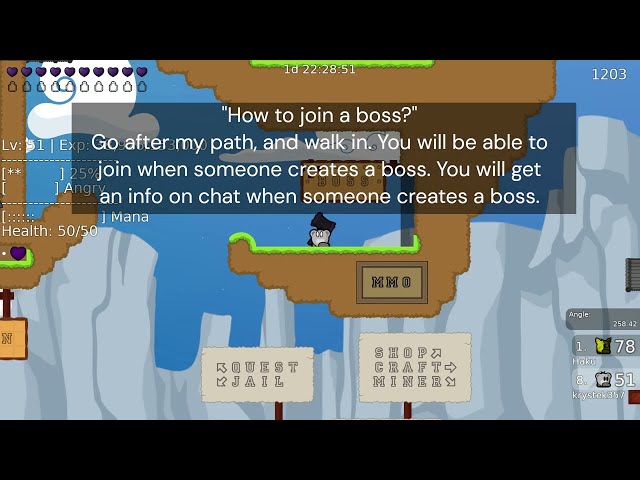 How to create a boss and how to join a boss in MMOTee