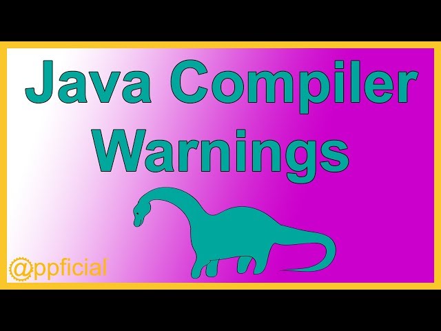 Java Compiler Warnings in Eclipse - How to Identify and Fix Them - Java Tutorial - Appficial