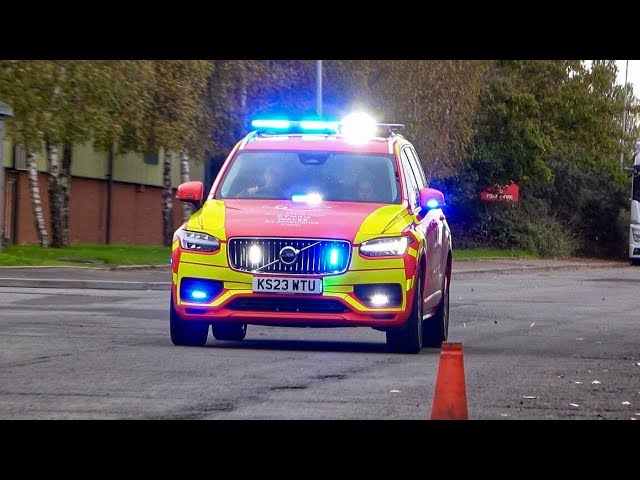 EPIC RUMBLER SIREN! - New Air Ambulance Critical Care, police cars & fire engines responding