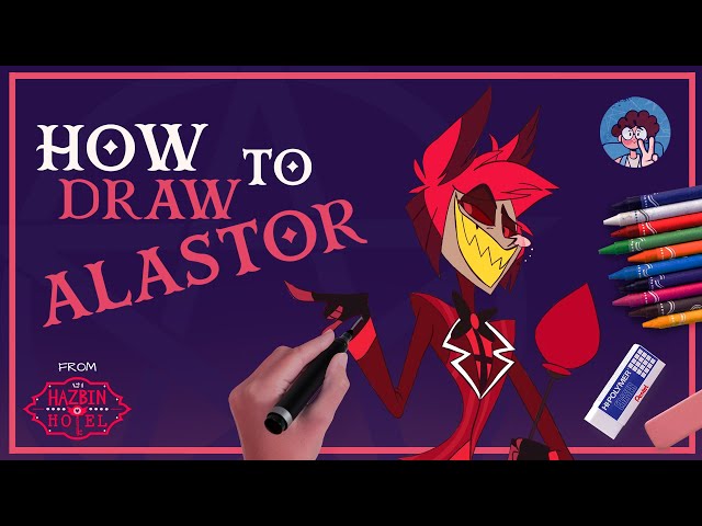 How to draw Alastor from hazbin hotel