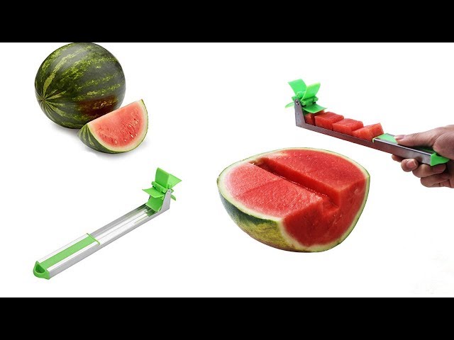 I tried a Watermelon Windmill Slicer Kitchen Gadget