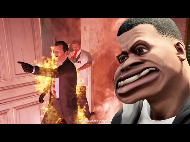 Franklin makes everyone feel warm in cutscenes！In traffic at a speed of 9999999! - GTA5