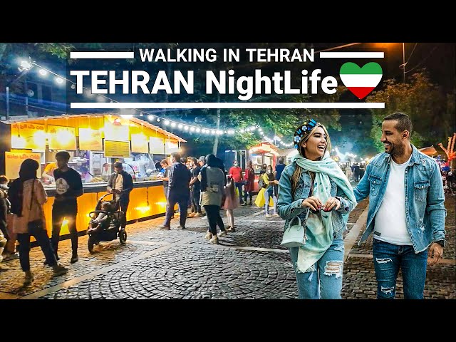 TEHRAN 4K - Tehran Walking Tour | Tehran Nightlife / ایران تهران سی تیر