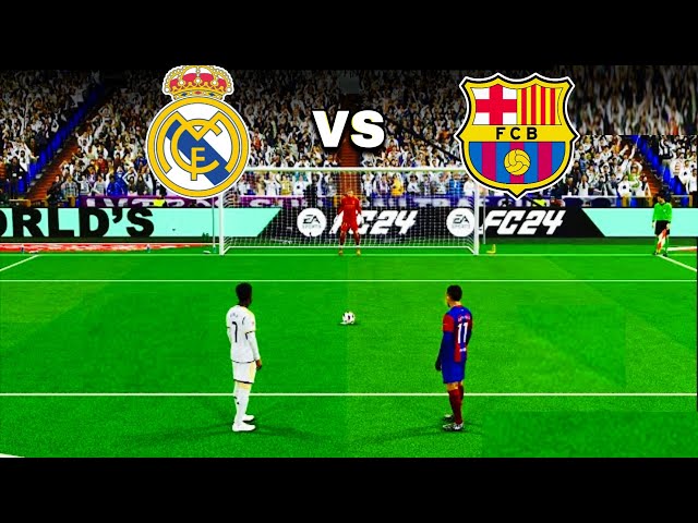 Real Madrid Vs Barcelona ! Penalty shootout 🔥- Vinicius vs Lewandowski - eFootball 2024