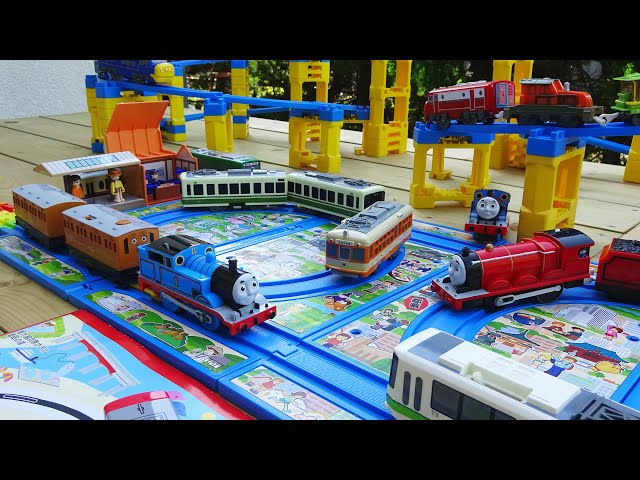 Plarail Thomas & Chuggington Train ☆ I played with Japanese streetcars and rail maps