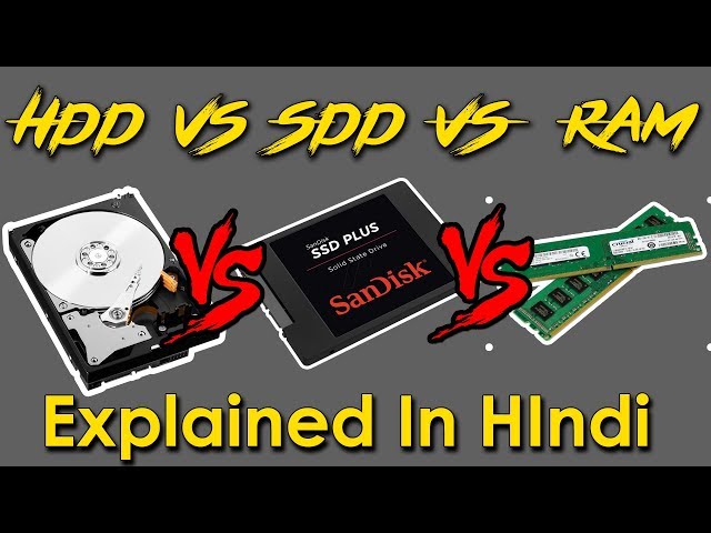[Hindi] HDD Vs SSD Vs RAM Explained in Detail