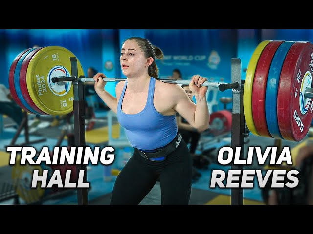 🔥 Olivia Reeves | SN 110 | C&J 140 | BS 185 | Training Hall of IWF World Cup 2024