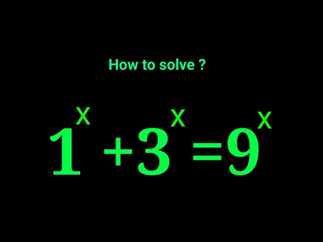 Algebra Exponential Problem ✍️ Find the Value of x