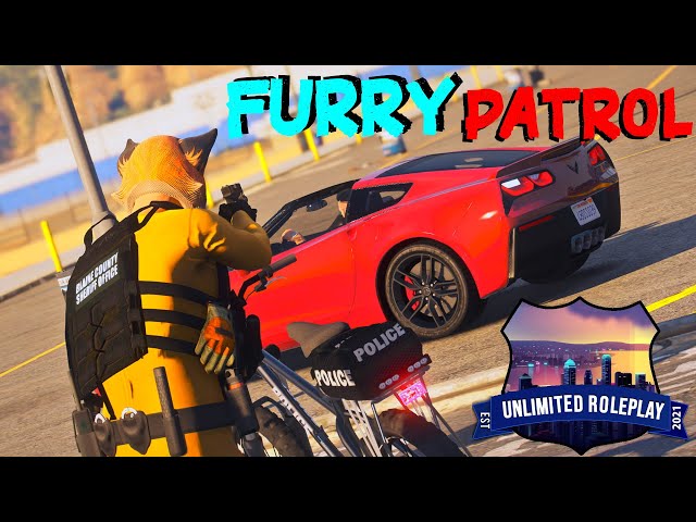 GTA 5 Roleplay - URP #3 - When a furry goes on bicycle patrol (Law Enforcement)