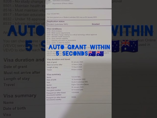 Australia Visa Granted in 5 Second 🙂 | 🇦🇺 Australia Student Visa Update - Navigators Overseas