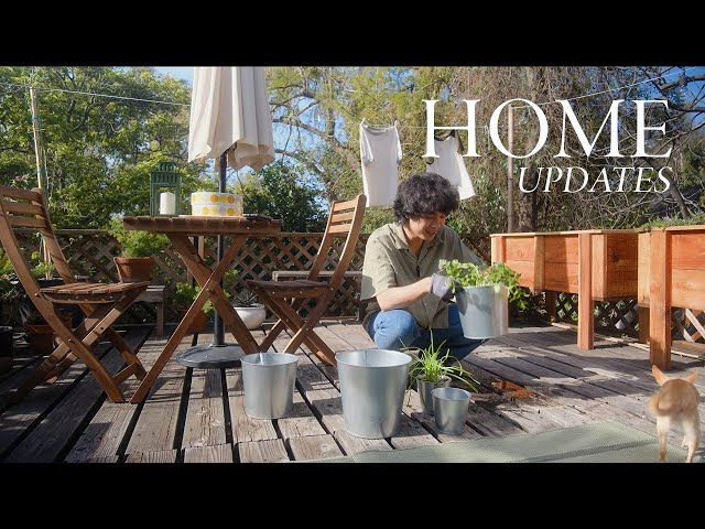 Home Updates | New houseplants, my family visits!! making a bamboo clothesline