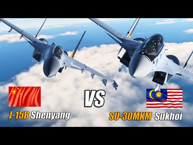 4 Malaysian SU-30MKM vs 4 China J-15B Shenyang - DCS WORLD