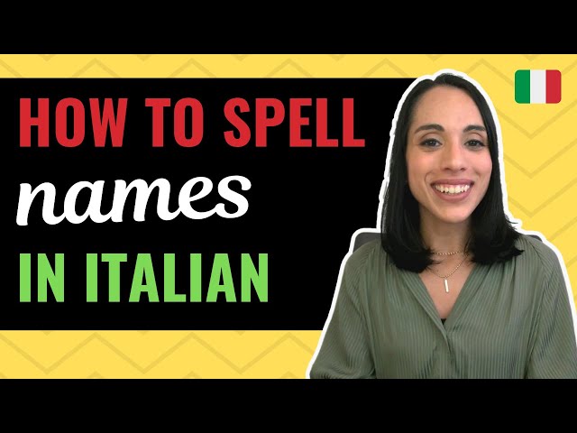 Italian Alphabet Pronunciation: how to SPELL NAMES in Italian