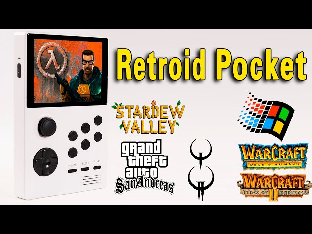 Retroid Pocket - PC/Android Gaming Test (Half Life/GTA/Warcraft/Win95)