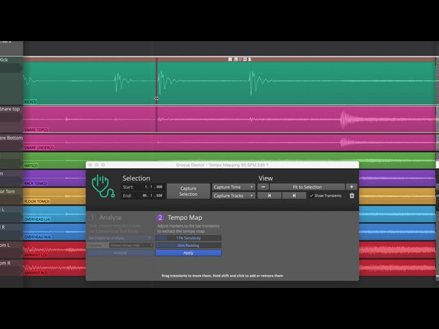 Tracktion Waveform 11 Pro:  Tempo Mapping with Groove Doctor (Video 24)