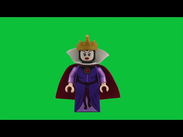 LEGO Evil Queen Minifigure 71038-18 CMF Disney Minifigures Stop Motion build Green Screen