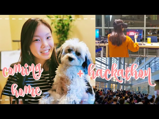 STUDENT VLOG | Going Home From College + Attending My First HACKATHON