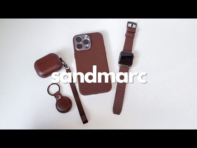 unboxing sandmarc iphone gear | iphone 14 pro max case | airpods pro | apple watch band | airtag