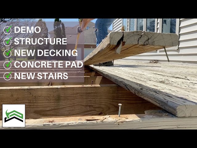 Rebuilding An Old Deck | Complete Start To Finish DIY Guide